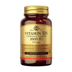 Solgar Vitamin D-3 25 µg/1000 IU Chewable Tablets