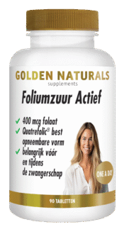 Golden Naturals Foliumzuur actief 90 caps.
