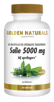Golden Naturals Salie 5000mg 60 veganistische capsules