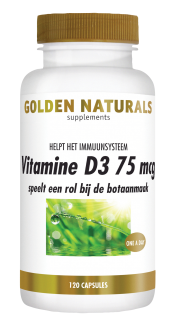 Golden Naturals Vitamine D3 75 mcg 3000 i.e.