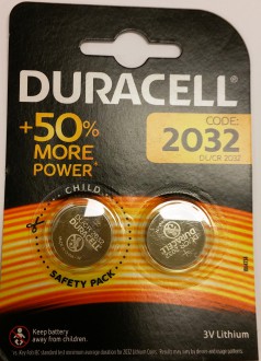 Duracell knoopcel batterij CR2032