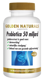 Golden Naturals Probiotica 50 miljard 60 caps.