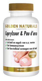 Golden Naturals Caprylzuur & pau d'arco 180 caps.