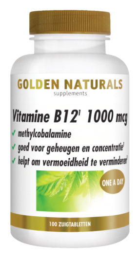 Golden Naturals Vitamine B12 1000 mcg zuigtabletten