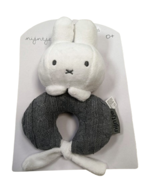 Nijntje Pluche rammelaar grijs