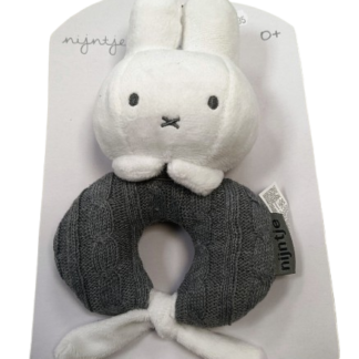 Nijntje Pluche rammelaar grijs
