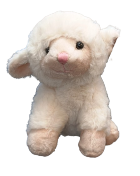 Teddykompaniet Teddy Farm zittend lammetje